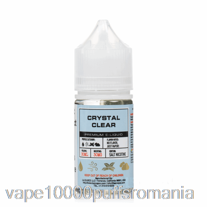 Vape Romania Crystal Clear - Bsx Salts Series - 30ml 30mg